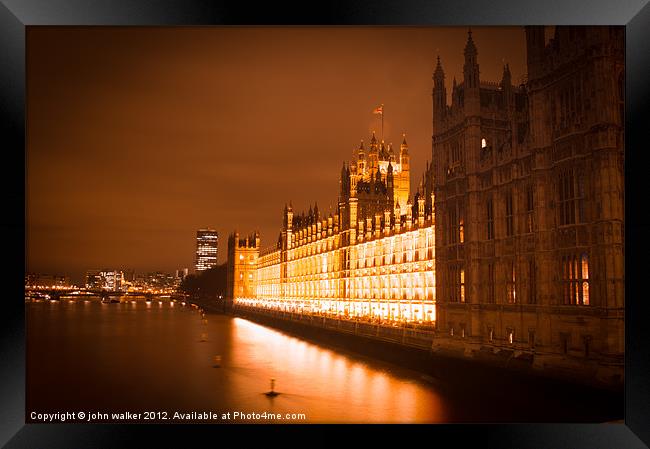 Houses of Parliament Framed Print by john walker