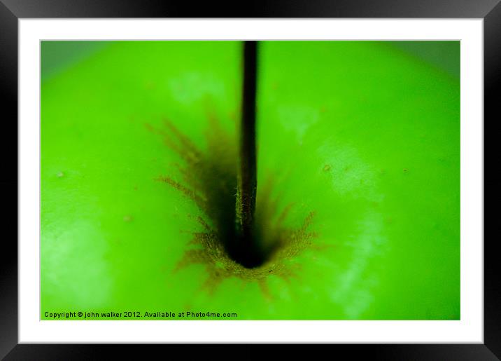 Apple ! Framed Mounted Print by john walker