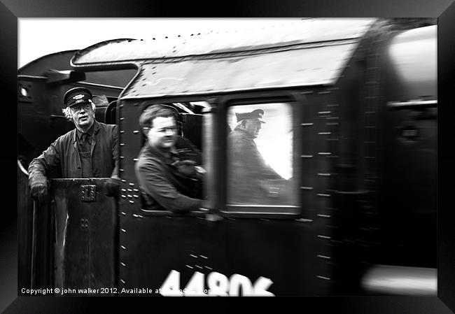 Train Drivers Framed Print by john walker