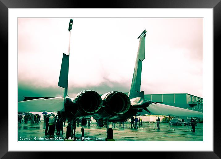 American F15 Jet Framed Mounted Print by john walker