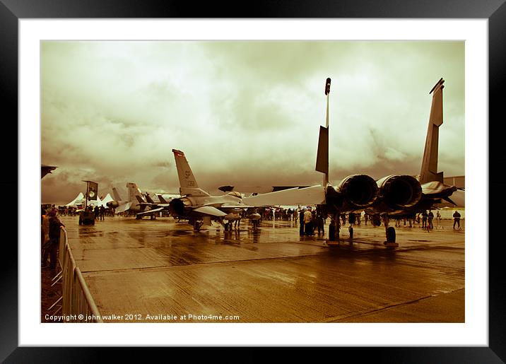 American Fighter Jets Framed Mounted Print by john walker