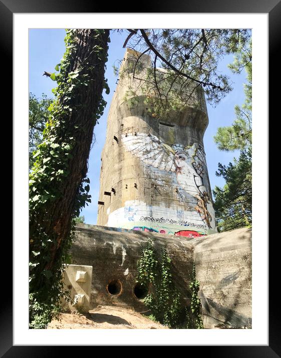 Kora-Karola, WW2 German Bunker on the Ile De Re, France Framed Mounted Print by suzie Attaway