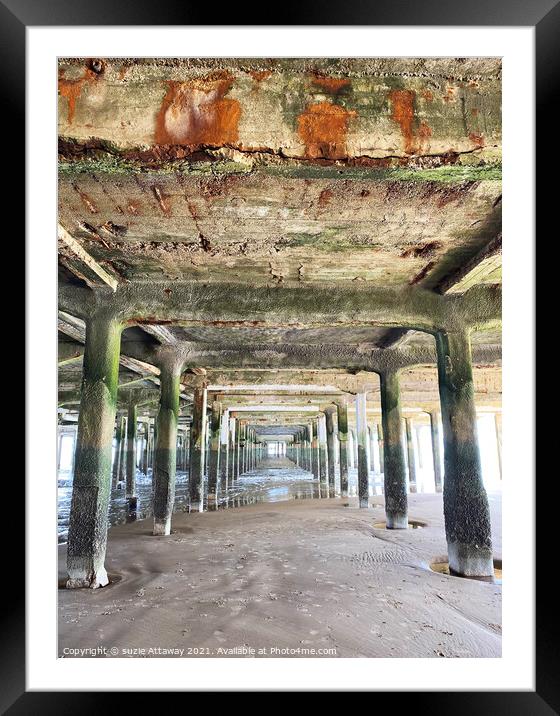 Under the pier Framed Mounted Print by suzie Attaway