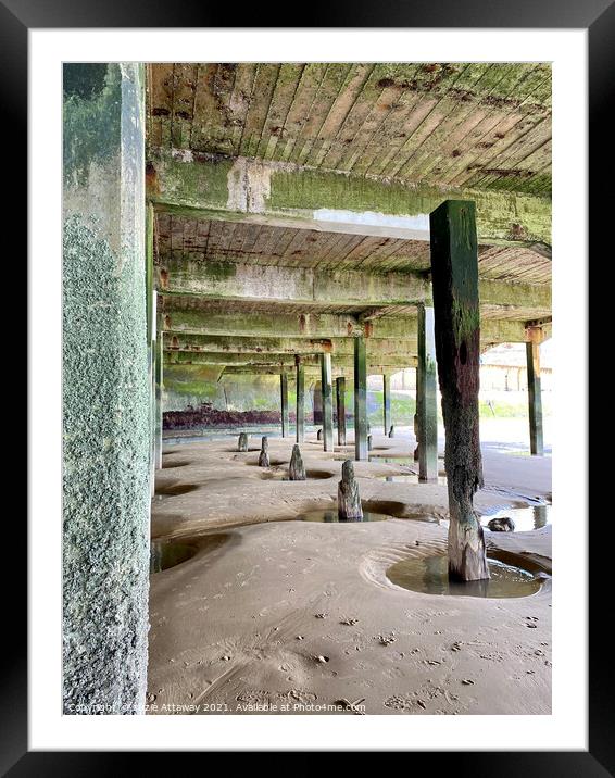 Under the pier Framed Mounted Print by suzie Attaway