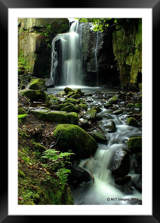 Lumsdale Falls Framed Mounted Print by Michael Topley