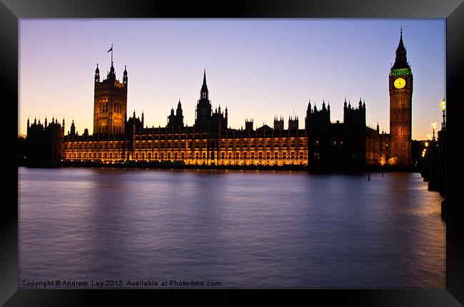 Houses of Parliament Framed Print by Andrew Ley