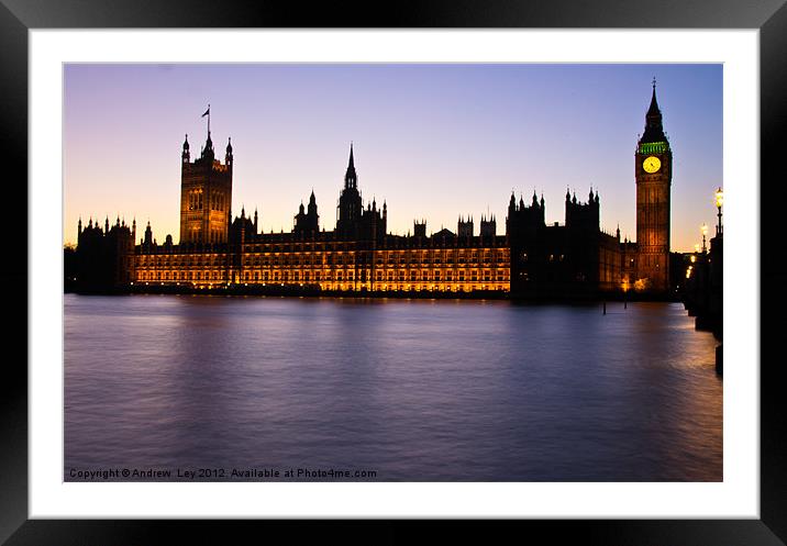 Houses of Parliament Framed Mounted Print by Andrew Ley