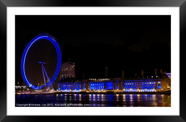 London O2 Framed Mounted Print by Andrew Ley