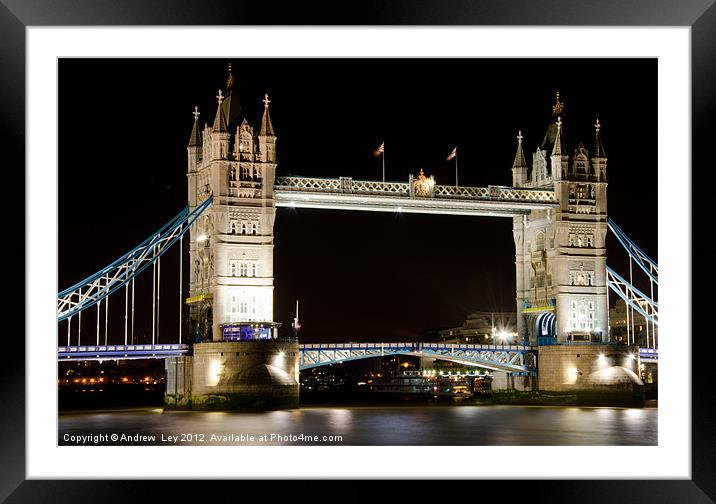 Tower Bridge London Framed Mounted Print by Andrew Ley
