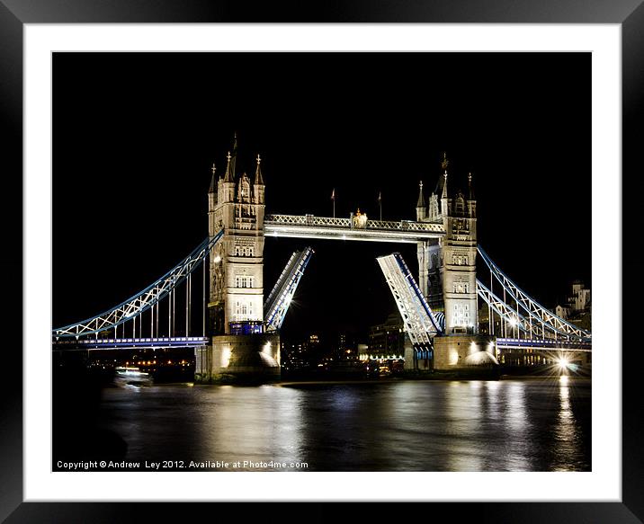 Tower Bridge Open Framed Mounted Print by Andrew Ley