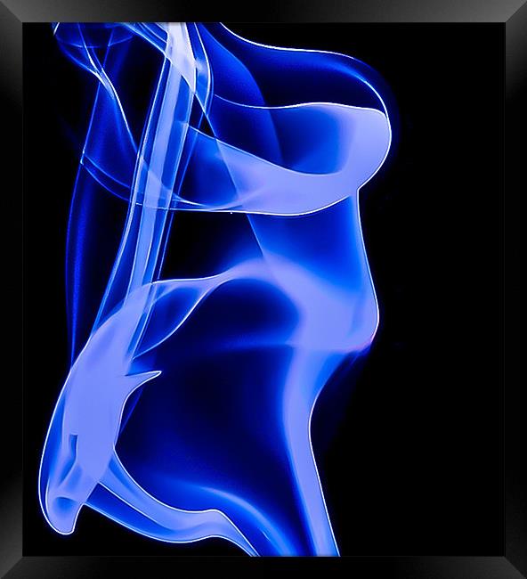 Blue smoke Macro Art Framed Print by Andrew Ley