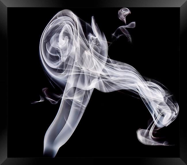 Jet Engine smoke stream Framed Print by Andrew Ley