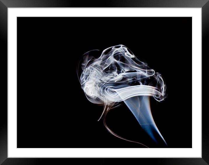Smoke Mushroom Framed Mounted Print by Andrew Ley