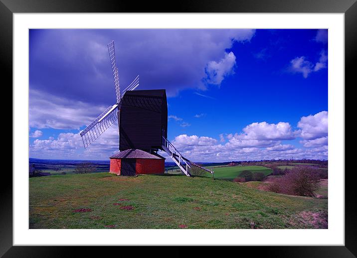 mill on the hill Framed Mounted Print by carl blake