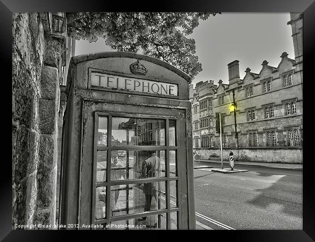 oxford phone box Framed Print by carl blake