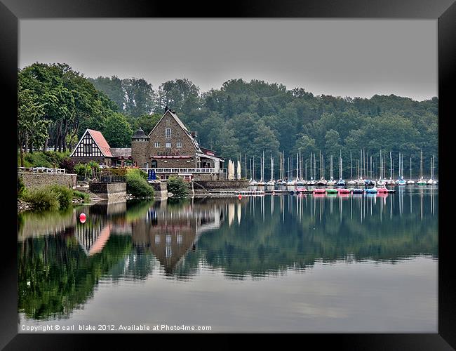 mohne lake Framed Print by carl blake