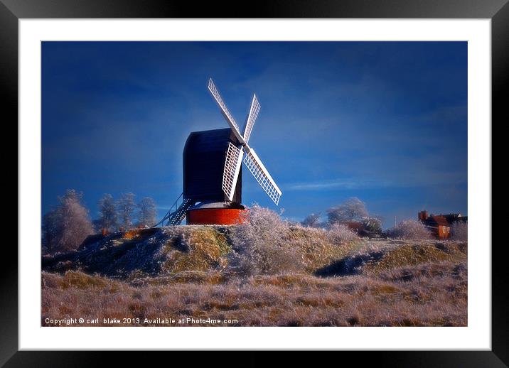 brill windmill Framed Mounted Print by carl blake