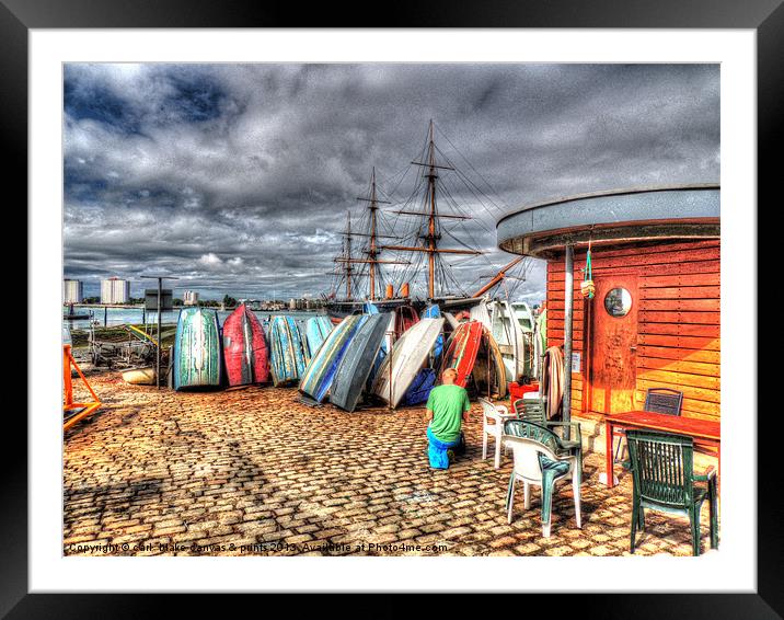 the boat man Framed Mounted Print by carl blake