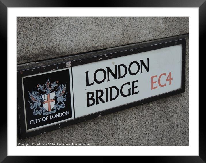 london sign Framed Mounted Print by carl blake