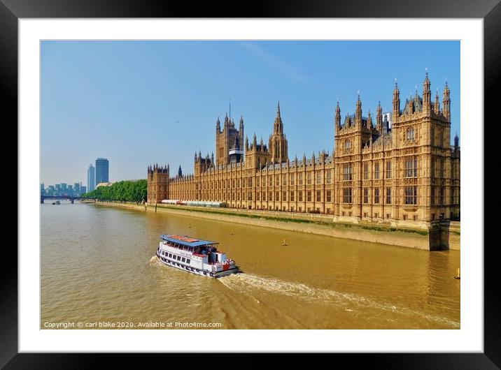 Palace of Westminster Framed Mounted Print by carl blake