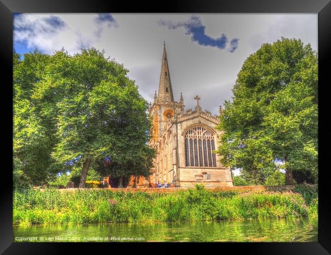 church on the avon Framed Print by carl blake