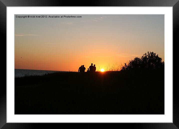 Sunset Framed Mounted Print by nick hirst