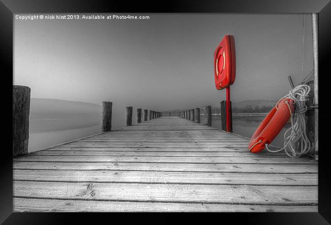 Jetty at Coniston Framed Print by nick hirst