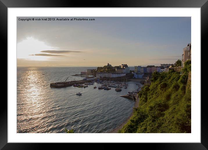 Tenby Harbour Framed Mounted Print by nick hirst