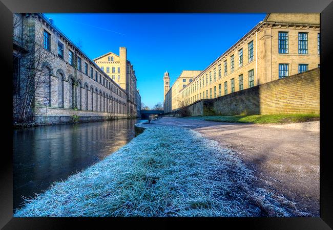 Salts Mill Frozen Framed Print by nick hirst