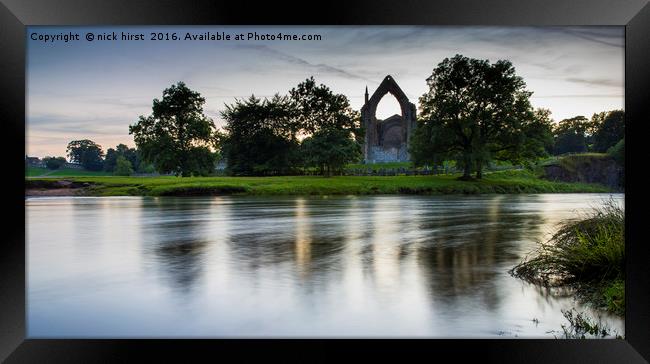 Bolton Abbey Framed Print by nick hirst