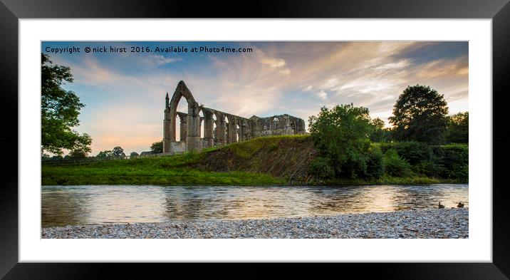 Bolton Abbey Framed Mounted Print by nick hirst