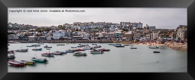 Boating Life St Ives Framed Print by nick hirst