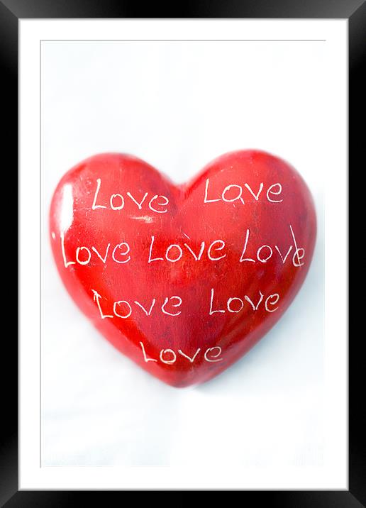 Love Heart Framed Mounted Print by Digitalshot Photography