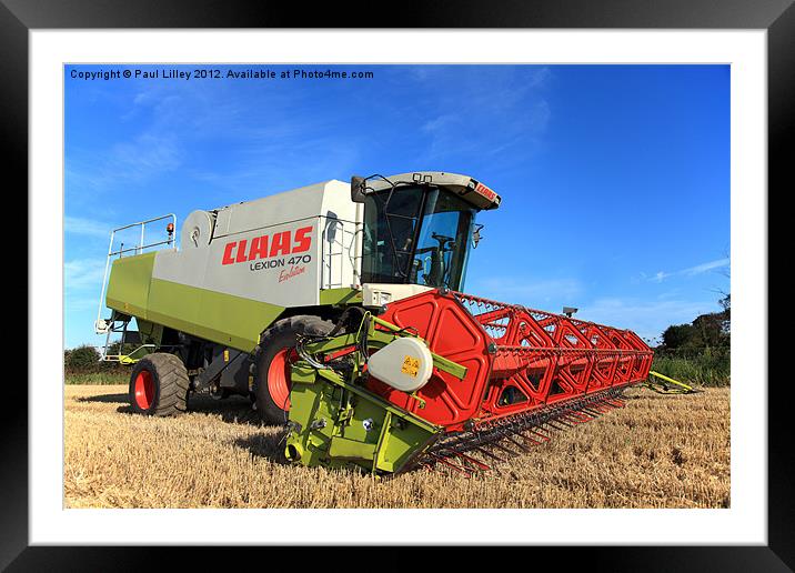 Combine Harvester at rest Framed Mounted Print by Digitalshot Photography