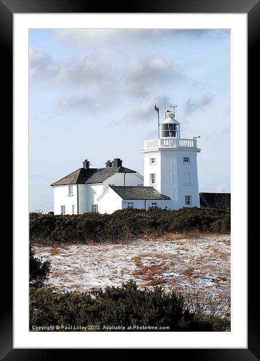 A Winter Wonderland at Cromer Lighthouse Framed Mounted Print by Digitalshot Photography