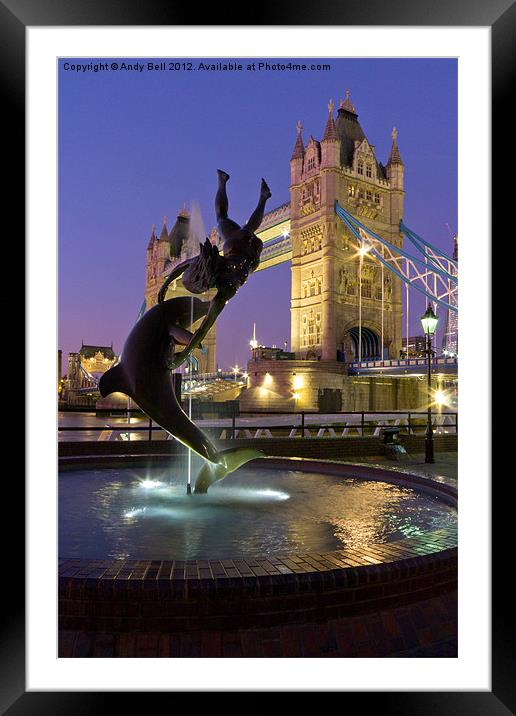 Tower Bridge Framed Mounted Print by Andy Bell