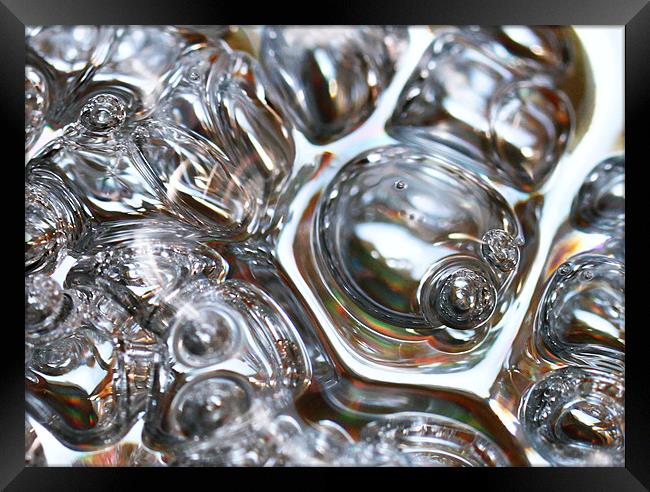 Metallic Bubbles Framed Print by Rachel Webb