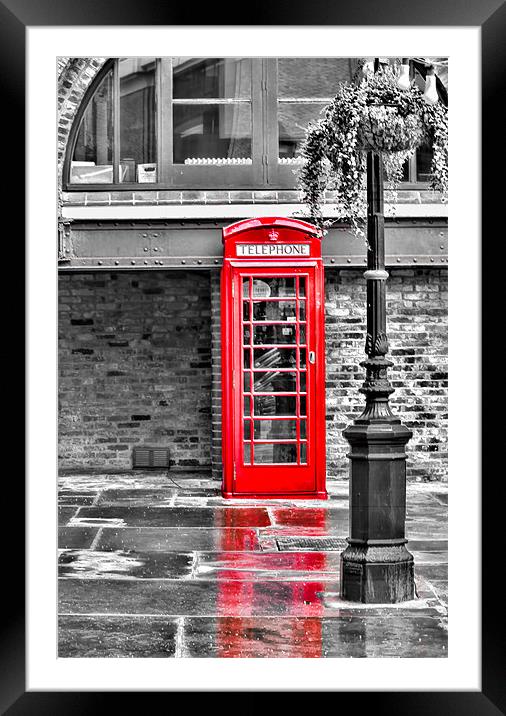 red box Phone case Framed Mounted Print by pixelviii Photography