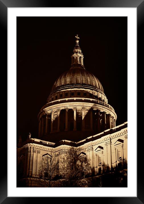 St Pauls Phone Case Framed Mounted Print by pixelviii Photography