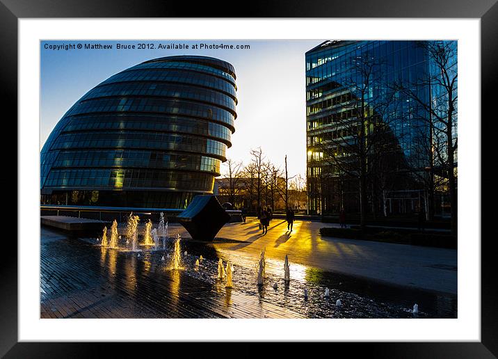 Early morning at City Hall Framed Mounted Print by Matthew Bruce
