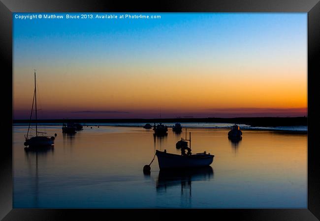 Dusky tranquility Framed Print by Matthew Bruce