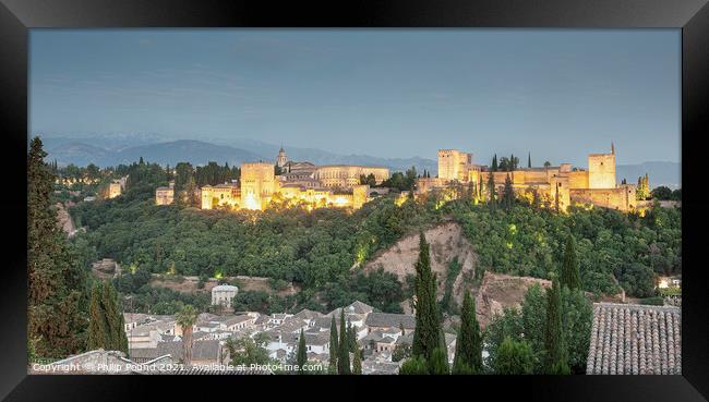 Alhambra Palace in Granada, Spain Framed Print by Philip Pound