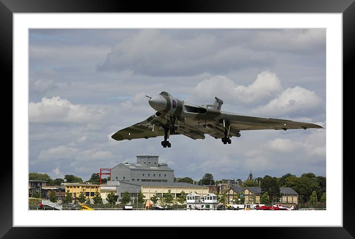 Avro Vulcan Bomber Plane Landing Framed Mounted Print by Philip Pound