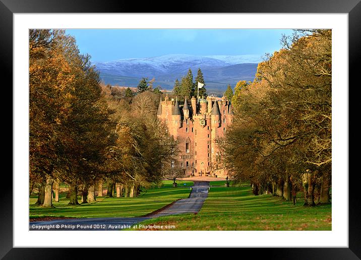 Glamis Castle in Scotland Framed Mounted Print by Philip Pound