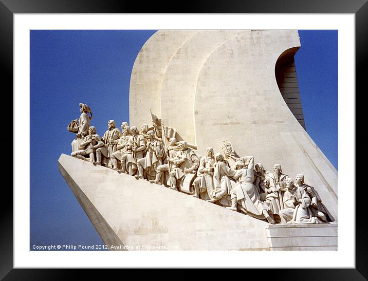 Discoverers Monument in Lisbon Framed Mounted Print by Philip Pound