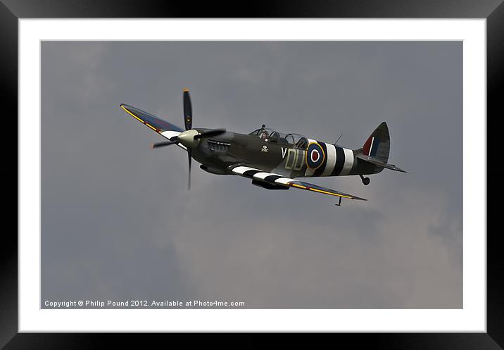Spitfire Framed Mounted Print by Philip Pound