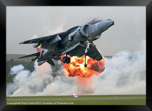 Hawker Harrier Jet Framed Print by Philip Pound