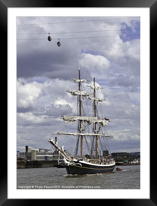 Morgenster Tall Ship In London Framed Mounted Print by Philip Pound