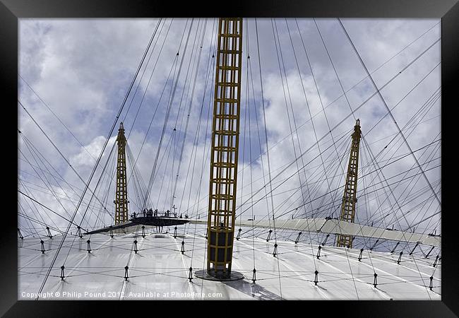 On the roof at O2 Framed Print by Philip Pound