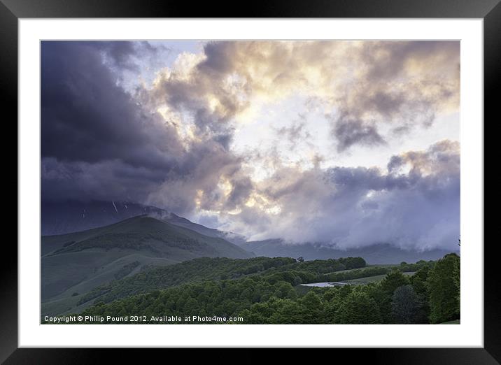 Clouds over Umbria Framed Mounted Print by Philip Pound